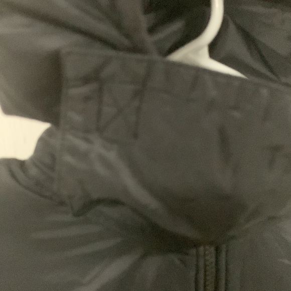 Adidas hooded jacket w/ 3 different materials zipper pockets hook and loop neck - Picture 2 of 11